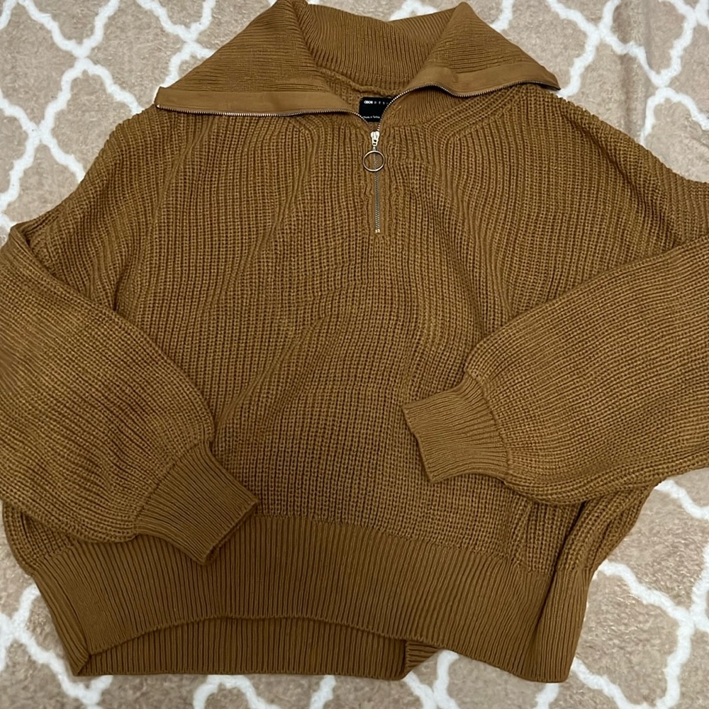 ASOS Curve pullover half zip sweater